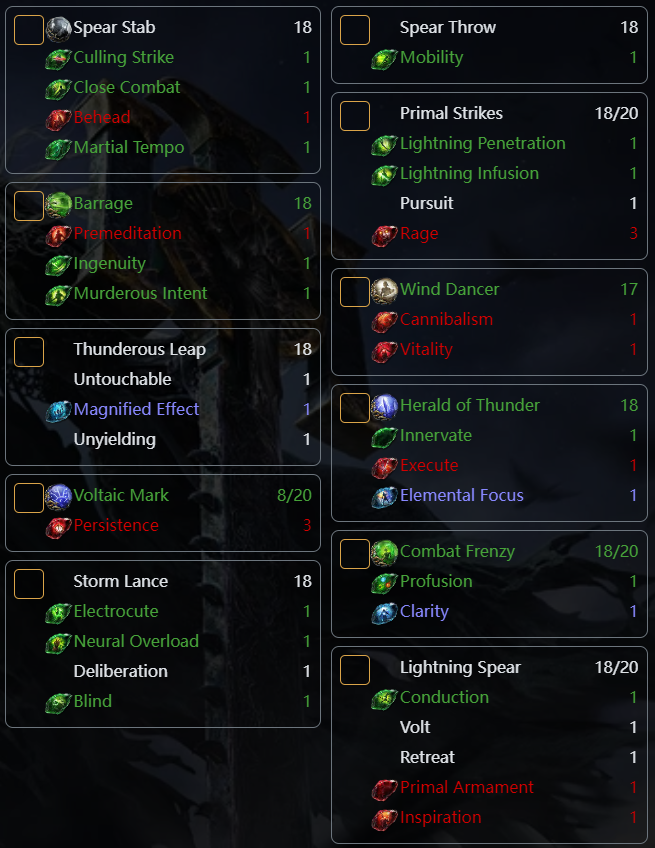 lightning spear amazon Skill Setup